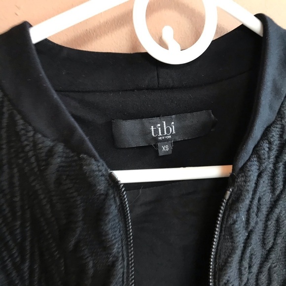 Tibi / bomber knit jacket varsity patchwork cable - Picture 6 of 9